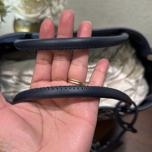 Kate Spade Flower Jacquard Stripe Everything Medium Tote Blue Multi. - Picture 10 of 14